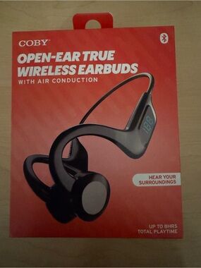 COBY Open-Ear True Wireless Earbuds - Black